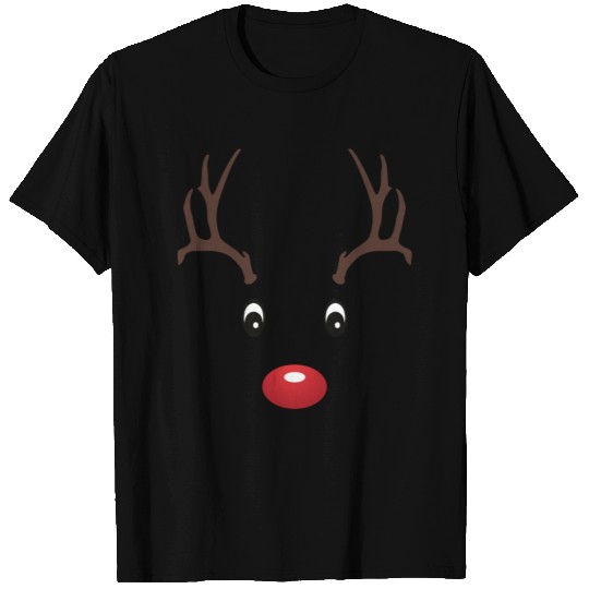 Cute Rudolph Face T Shirts