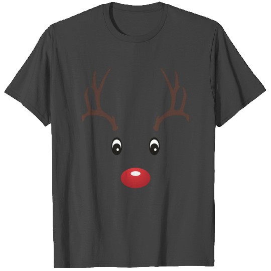 Cute Rudolph Face T Shirts