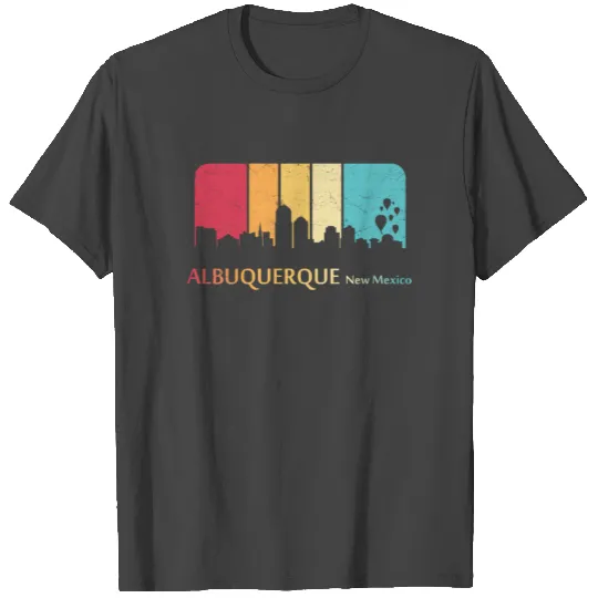 Retro Albuquerque New Mexico Hot Air Balloons T Shirts