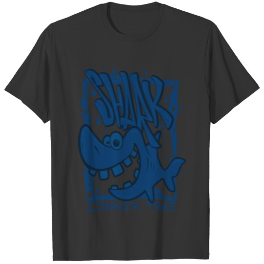 Funny shark cartoon. T-shirt