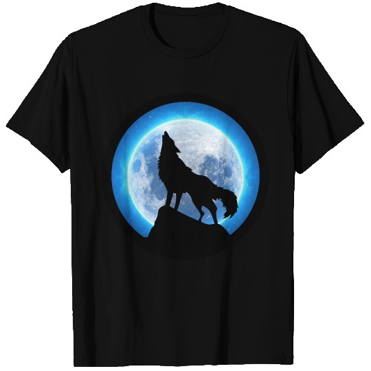Full moon animal wolf werewolf wolves gift T Shirts