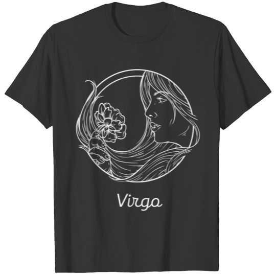 Virgo White T Shirts