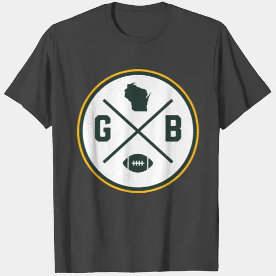 Green Bay Football Wisconsin State Map Outline T Shirts