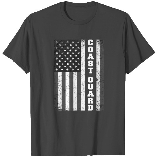 Usa Coast Guard Uscg Distressed American Flag Patr T Shirts