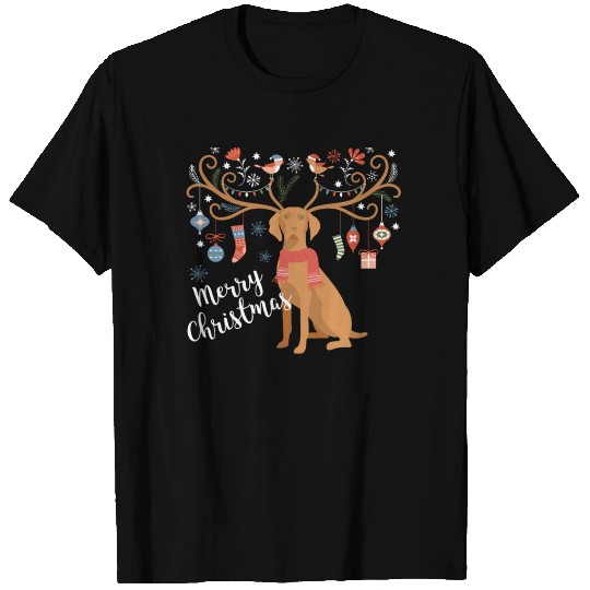 Vizsla Christmas Love Dogs T Shirts