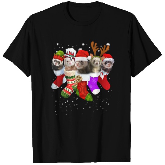 Ferret In Socks Christmas T Shirts