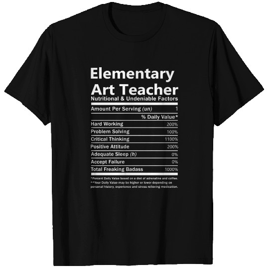 Elementary Art Teacher T Shirts - Nutritional And U