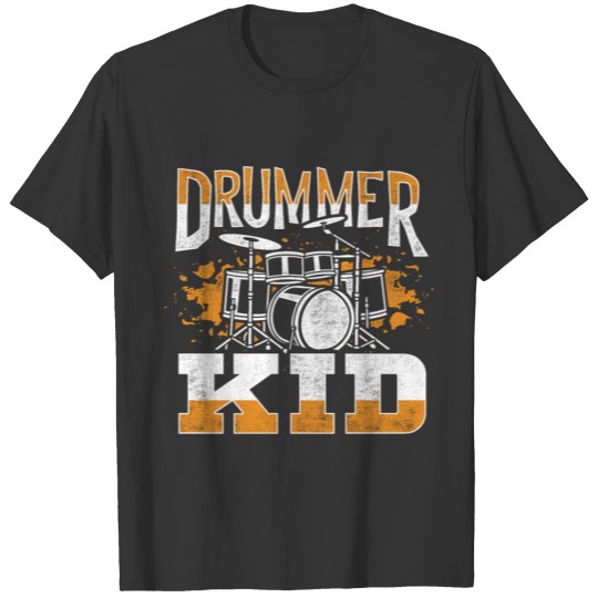 Drummer Kid Drumming Drumsticks Musician Rock Musi T-shirt