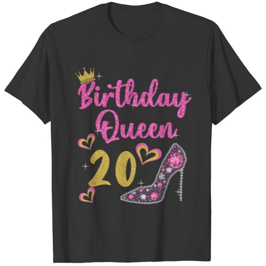 20th birthday queen 20 years twenty T-shirt