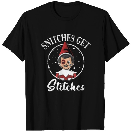 Snitches Get Stitches Christmas Funny T Shirts