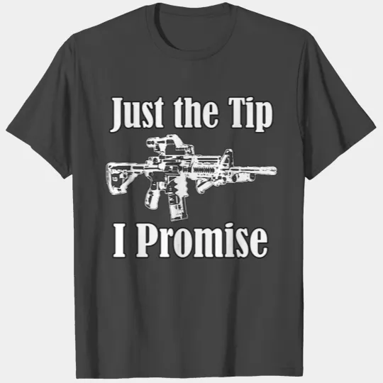 Just The Tip I Promise Ar-15 Distressed Flag T Shirts