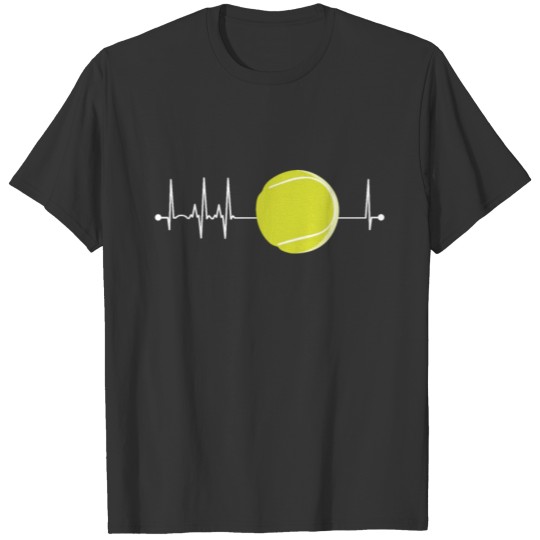 Tennis Heartbeat Pulse EKG Tennis Lover Gift T-shirt