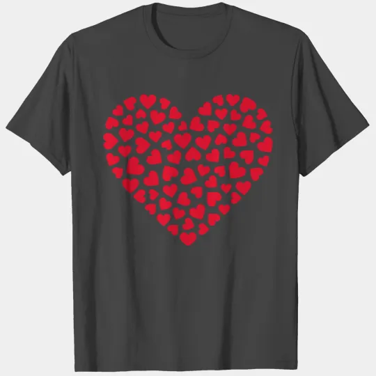 Love Hearts Valentine's Day Red Heart Romantic T Shirts