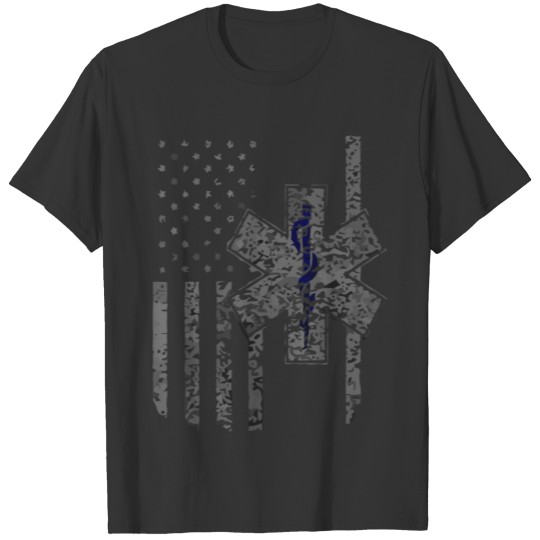 Emt First Responder Flag T Shirts Or Two Sided Zip