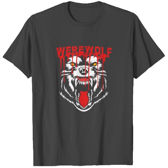 Scary Werewolf Face Bloody Halloween T Shirts