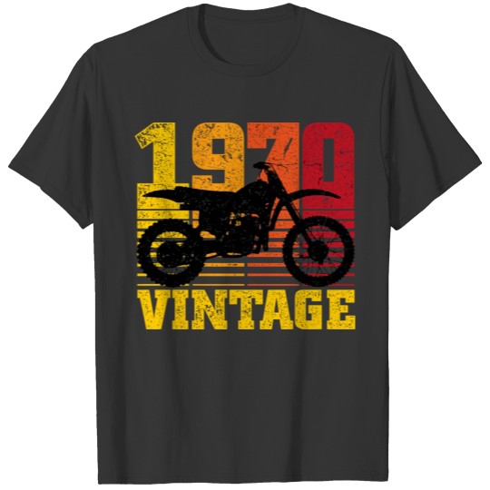 Vintage 1970 Motocross Dirt Bike 50Th Birthday Gif T Shirts