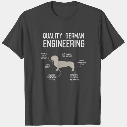 weiner dog, wuality german engineering T Shirts