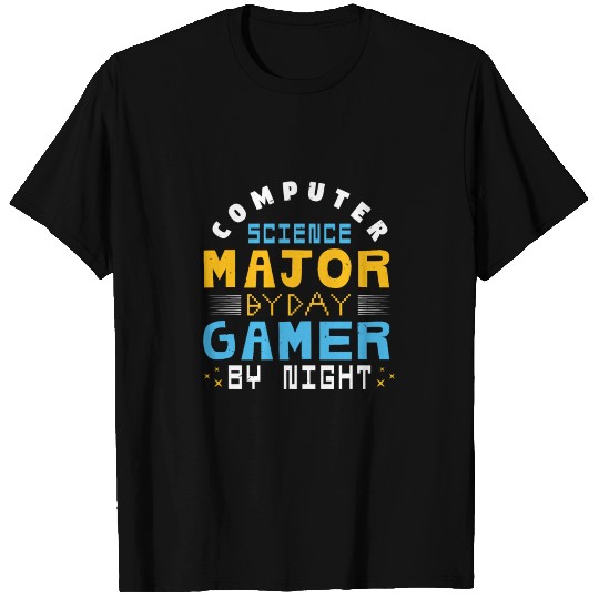 Computer Science Major By Day Gamer By Night T Shirts