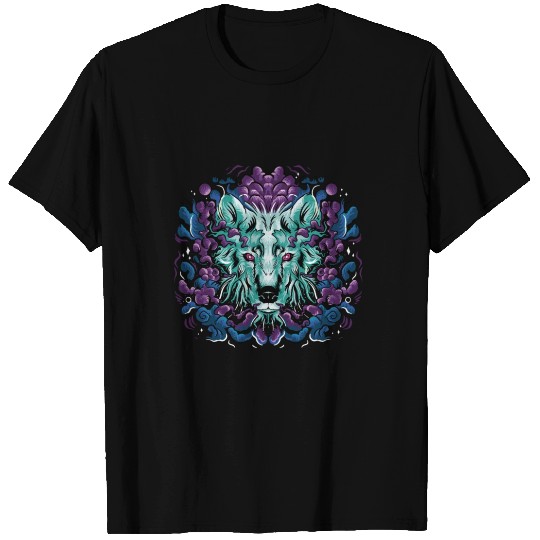 Galaxy Wolf design T Shirts