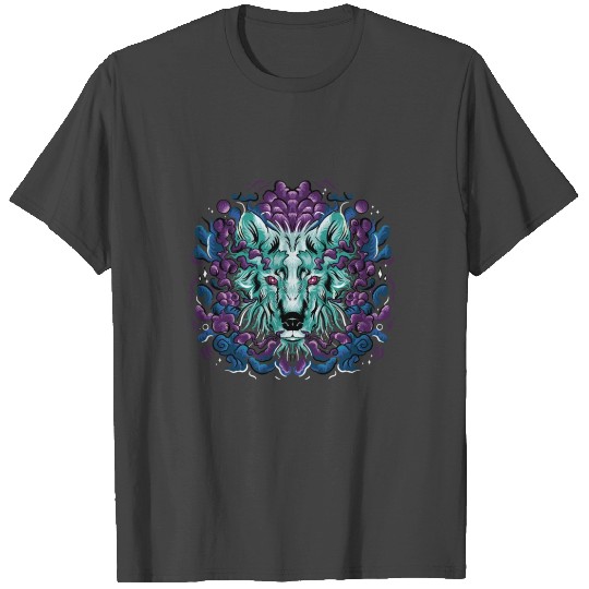 Galaxy Wolf design T Shirts