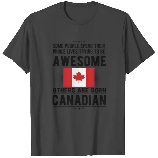 Proud Canadian Flag Canada Heritage Canadian Roots T Shirts