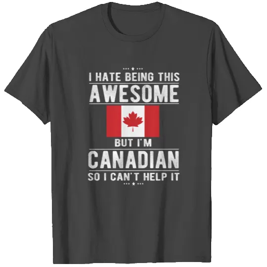 Proud Canadian Flag Canada Heritage Canadian Roots T Shirts