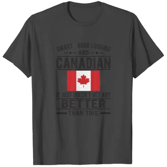 Proud Canadian Flag Canada Heritage Canadian Roots T Shirts