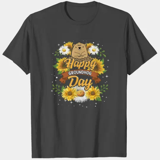 Happy Groundhog Day T Shirts, Woodstock Illinois,