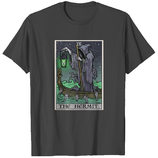 The Hermit Tarot Card Halloween Grim Reaper Goth W T Shirts