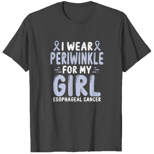 Esophageal Cancer Awareness Girl Periwinkle T Shirts