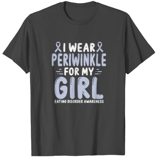 Eating Disorder Awareness Girl Periwinkle Ribbon T Shirts