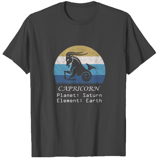 Vintage Capricorn Zodiac Sign T Shirts