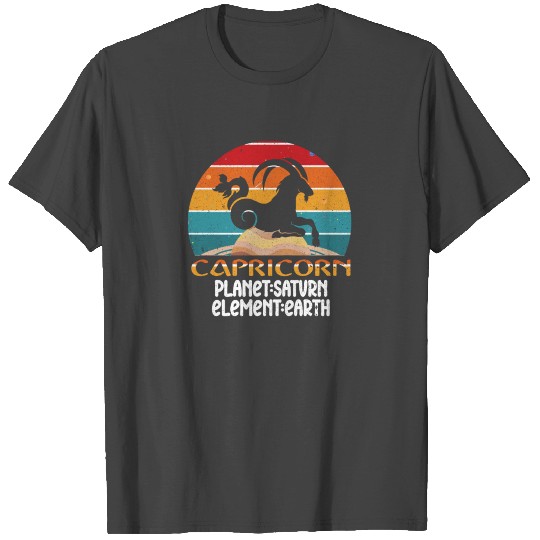 Vintage Capricorn Zodiac Sign T Shirts