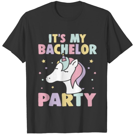 Unicorn Bachelor Party Wedding T-shirt