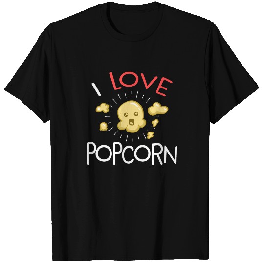 I Love Popcorn Movie Theater T Shirts