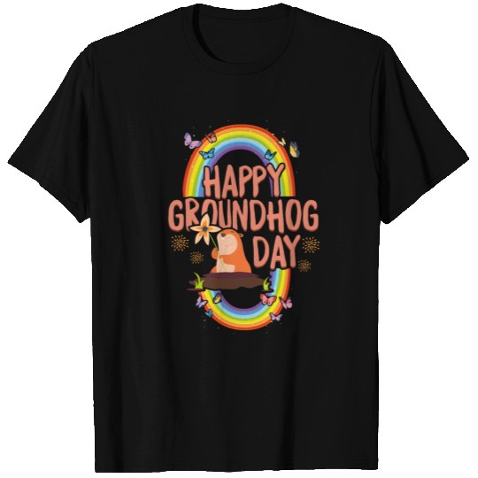 Happy Groundhog Day T Shirts, Woodstock Illinois,
