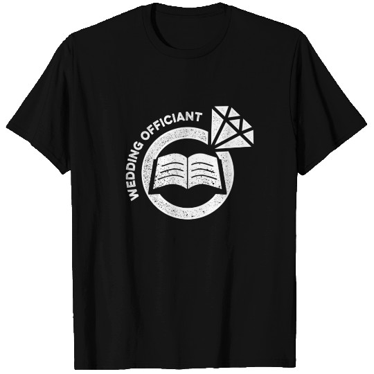 Wedding Officiant Heart Flag Internet Ordained T Shirts