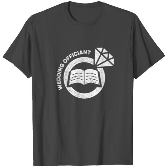 Wedding Officiant Heart Flag Internet Ordained T Shirts