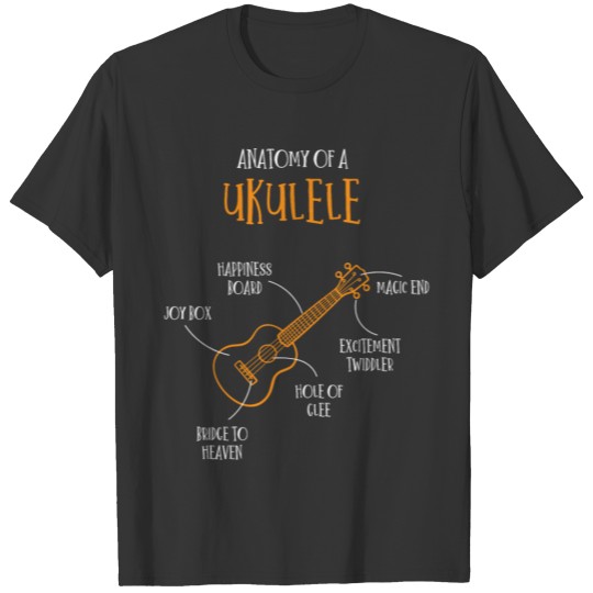 anatomy of a ukulele T-shirt