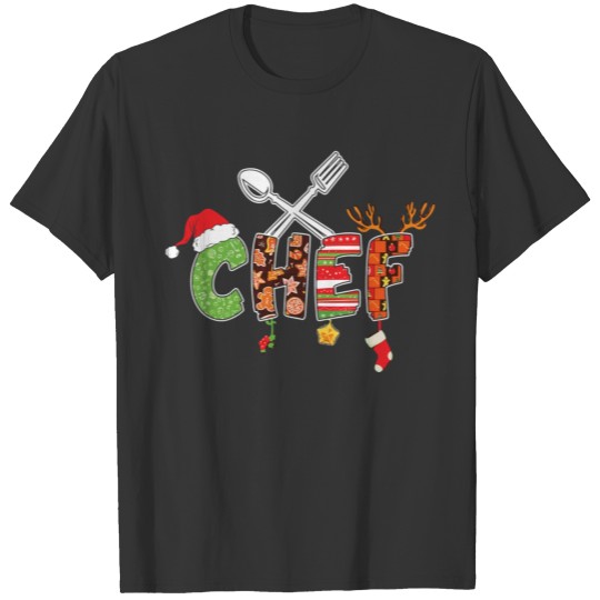 Chef Christmas Holiday Pajamas Family Matching T Shirts