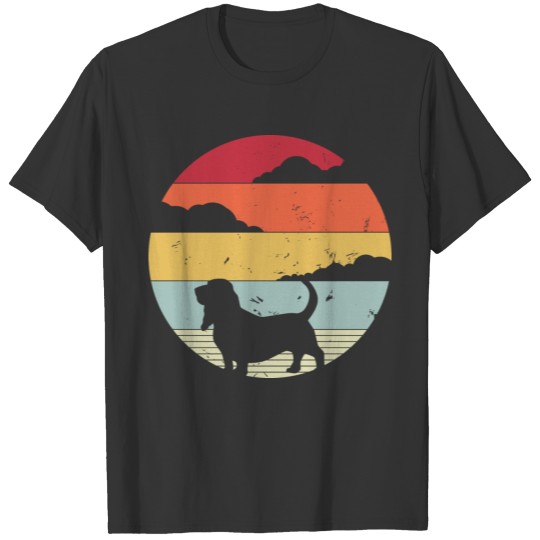 Basset Hound Retro Vintage T Shirts