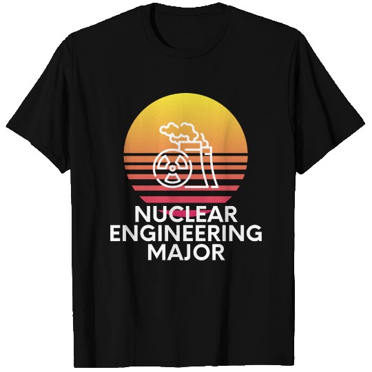 Nuclear Engineering Major Colorful Sunset College T Shirts