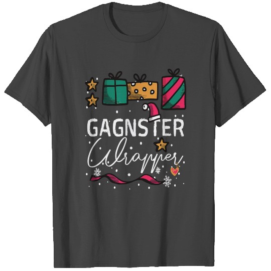 Gangster Wrapper Funny Christmas Gangsta Puns T Shirts