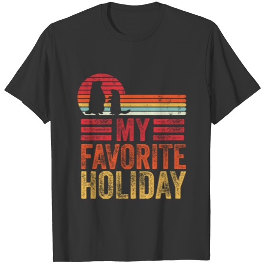 My Favorite Holiday Ground Hog Funny Retro Vintage T Shirts