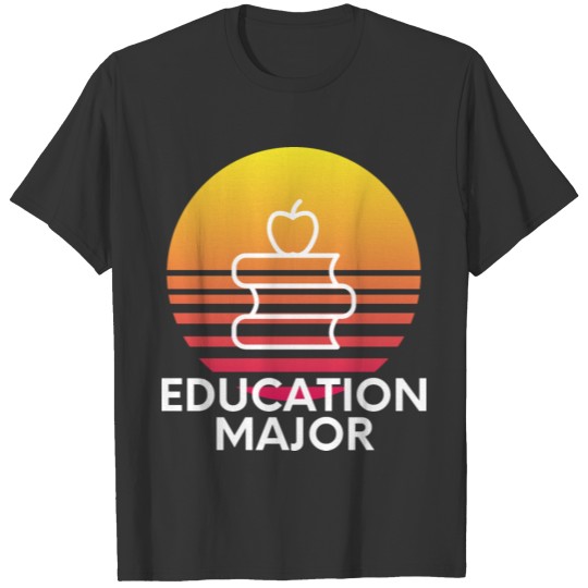 Education Major Colorful Sunset College Student T-shirt