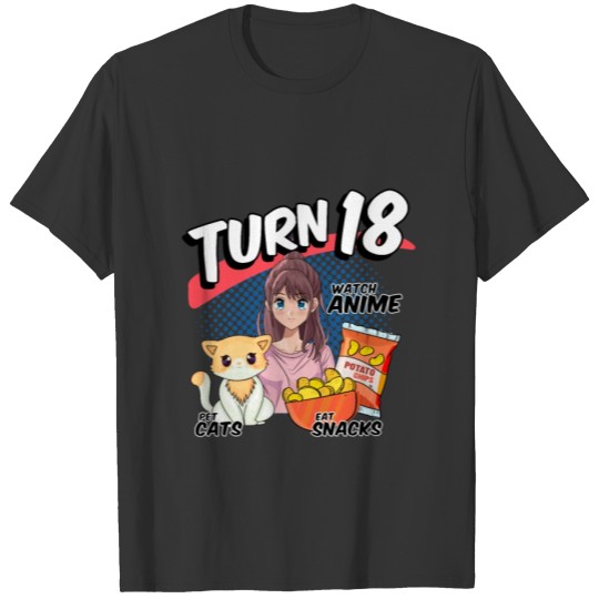 18th Birthday Anime Girl T Shirts