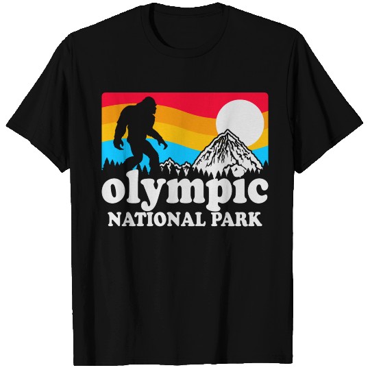 Retro Olympic National Park Bigfoot T Shirts