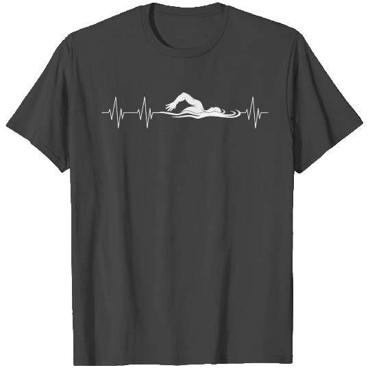 Swimmer Heartbeat Aquatic Sport Swim Athlete Swimm T Shirts