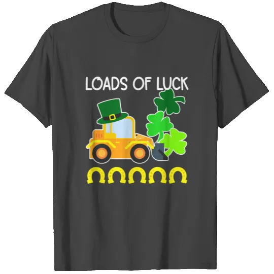 Kids Saint Patricks Day Birthday Truck Horseshoe T Shirts