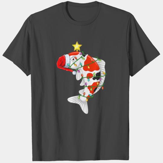 Koi Fish Lighting Xmas Tree Matching Koi Christmas T Shirts